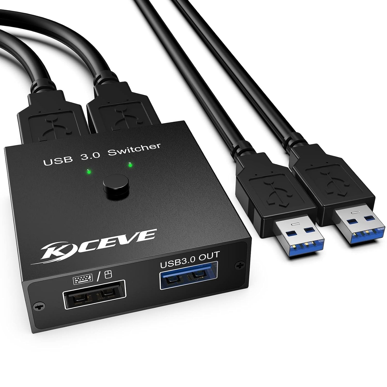 USB 3.0 Switch 2 Computers, 2 in 2 Out USB Switcher | Share Printer, Scanner