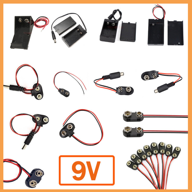 9 Volt Battery Holder Battery Snap Clip Snap On Connector Cable Lead 6.5/10/15cm