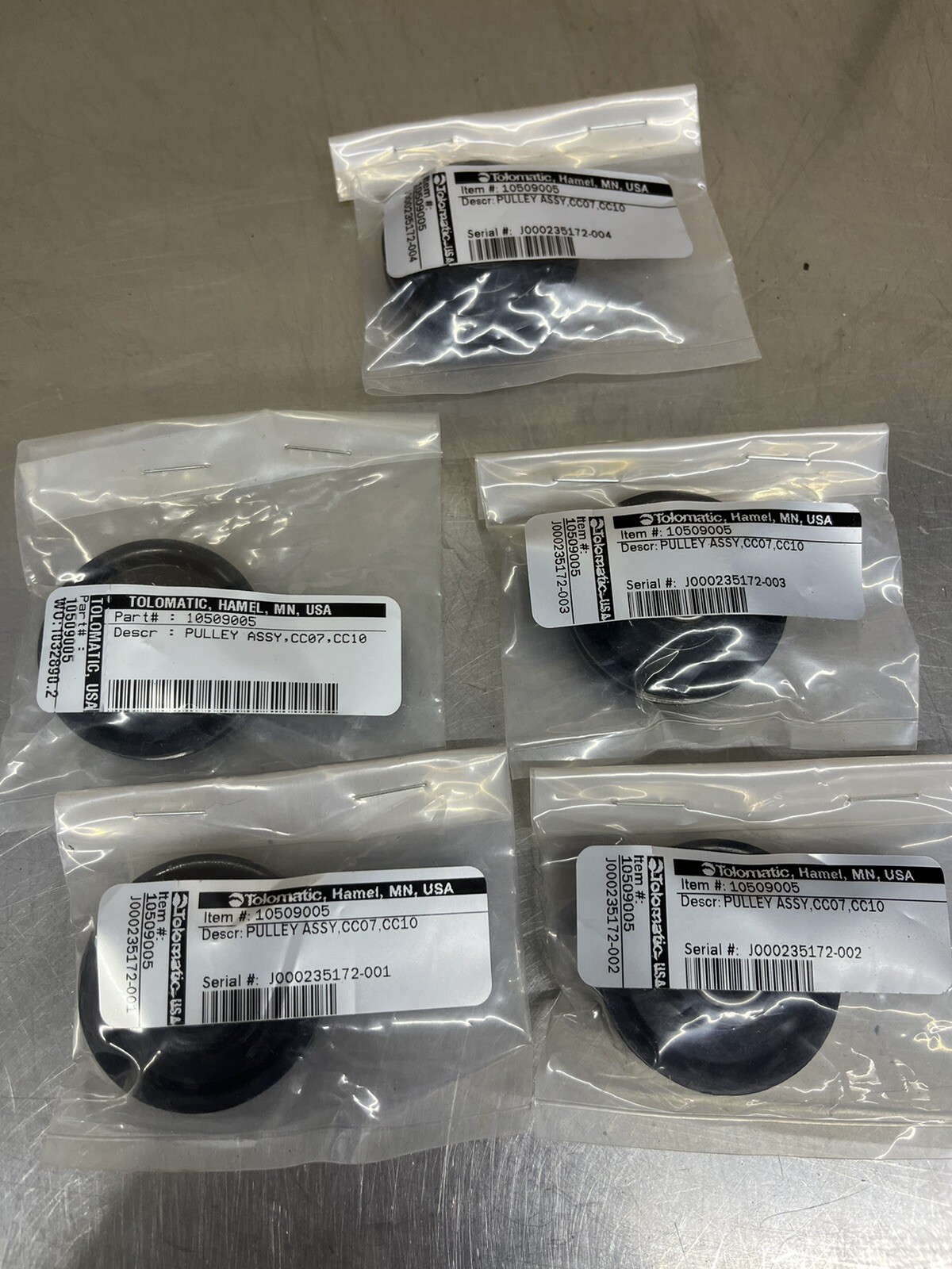 Lot Of 5 New Tolomatic 10509005 Pulley Sheave Assembly New