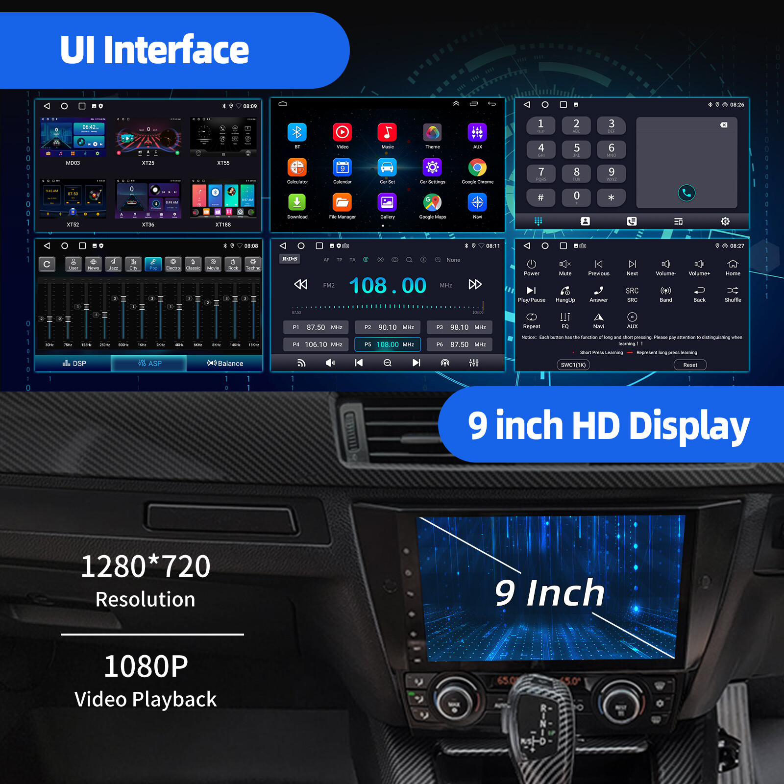 8-core Android Stereo Carplay 4+64GB For BMW 3 series E90/E91/E92/E93 2005-2011