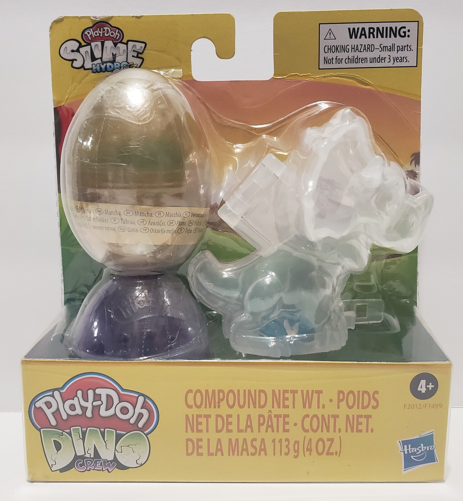 Play-Doh Slime Hydro Glitz Dino Crew Triceratops 4 Ounce New in Package
