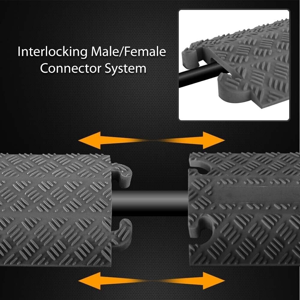 Pyle Cable Protector Cover Ramp - Cord/Wire Safety Concealment Track