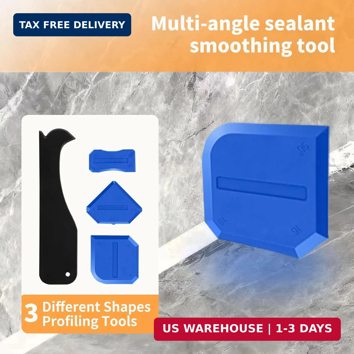 Caulking Tool Kit with Caulk Remover & Putty Knife Scraper | Multifunctional Cau