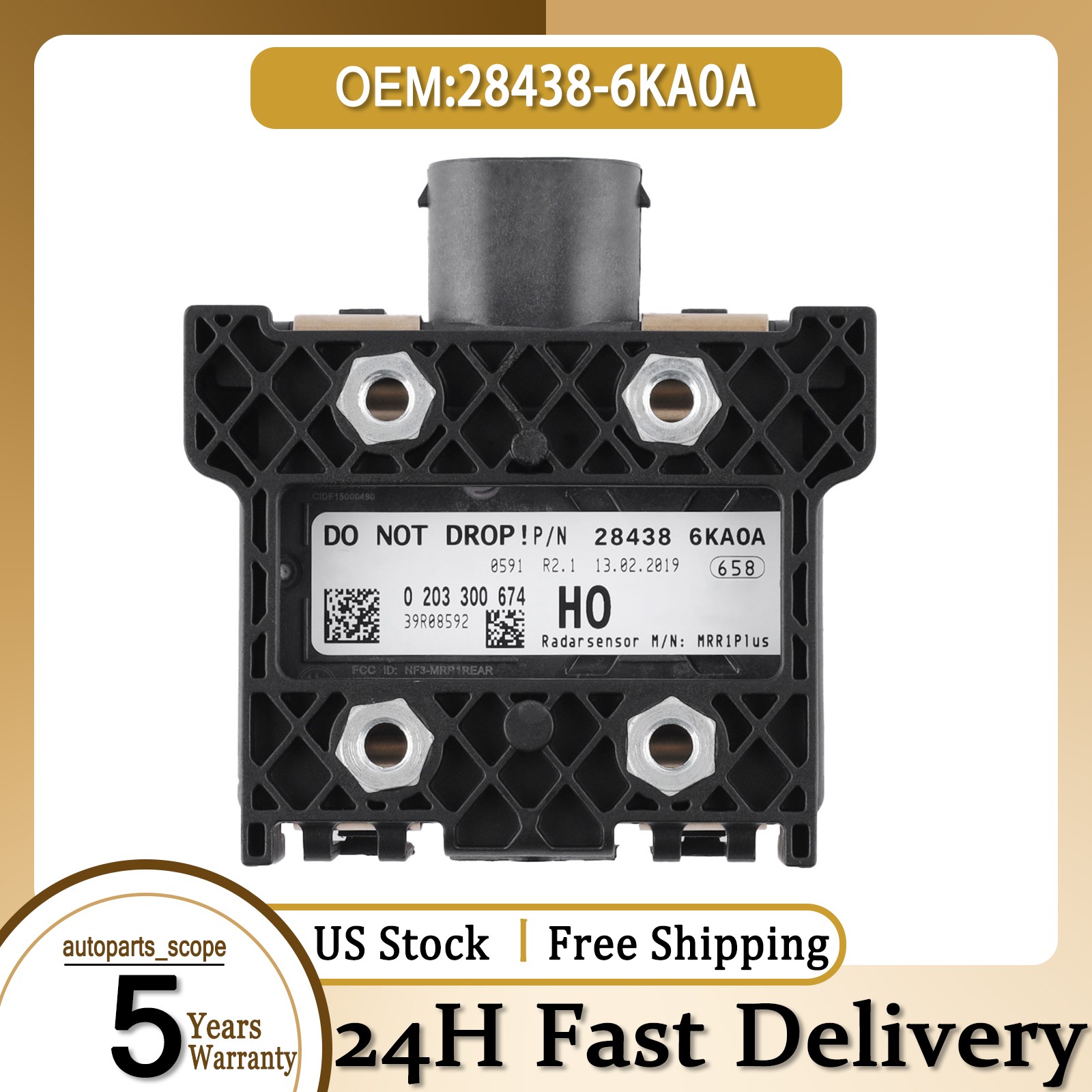 8 Pins Adaptive Cruise Control Radar Sensor For 2017-2020 Nissan Pathfinder 3.5L