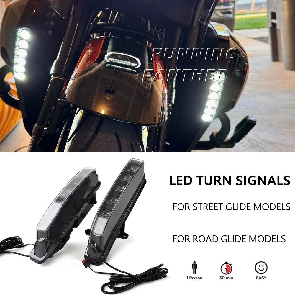 LED Fog Lights and Turn Signals for Harley CVO Street Glide Road Glide 2023-2025