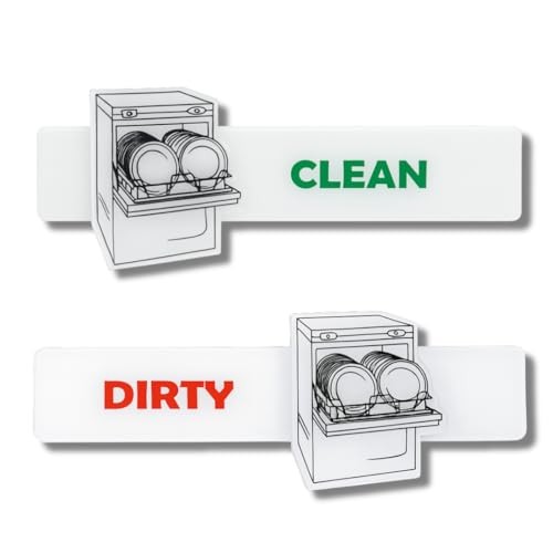 Clean Dirty Magnet for Dishwasher – Stylish Reversible Clean/Dirty Sign with