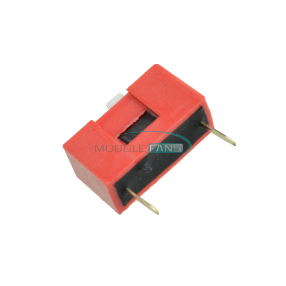10pcs Red 2.54mm Pitch 1 Position Way 1-Bit Slide Type DIP Switch Module New