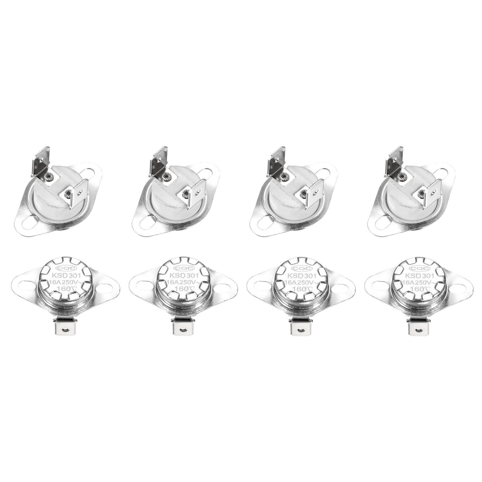 KSD301 Thermostat 160°C/320°F 16A Normally Closed N.C Temperature Switch 8Pcs