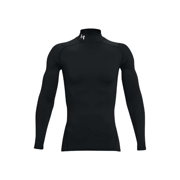 Under Armour ColdGear Compression Mock Neck Black White Official