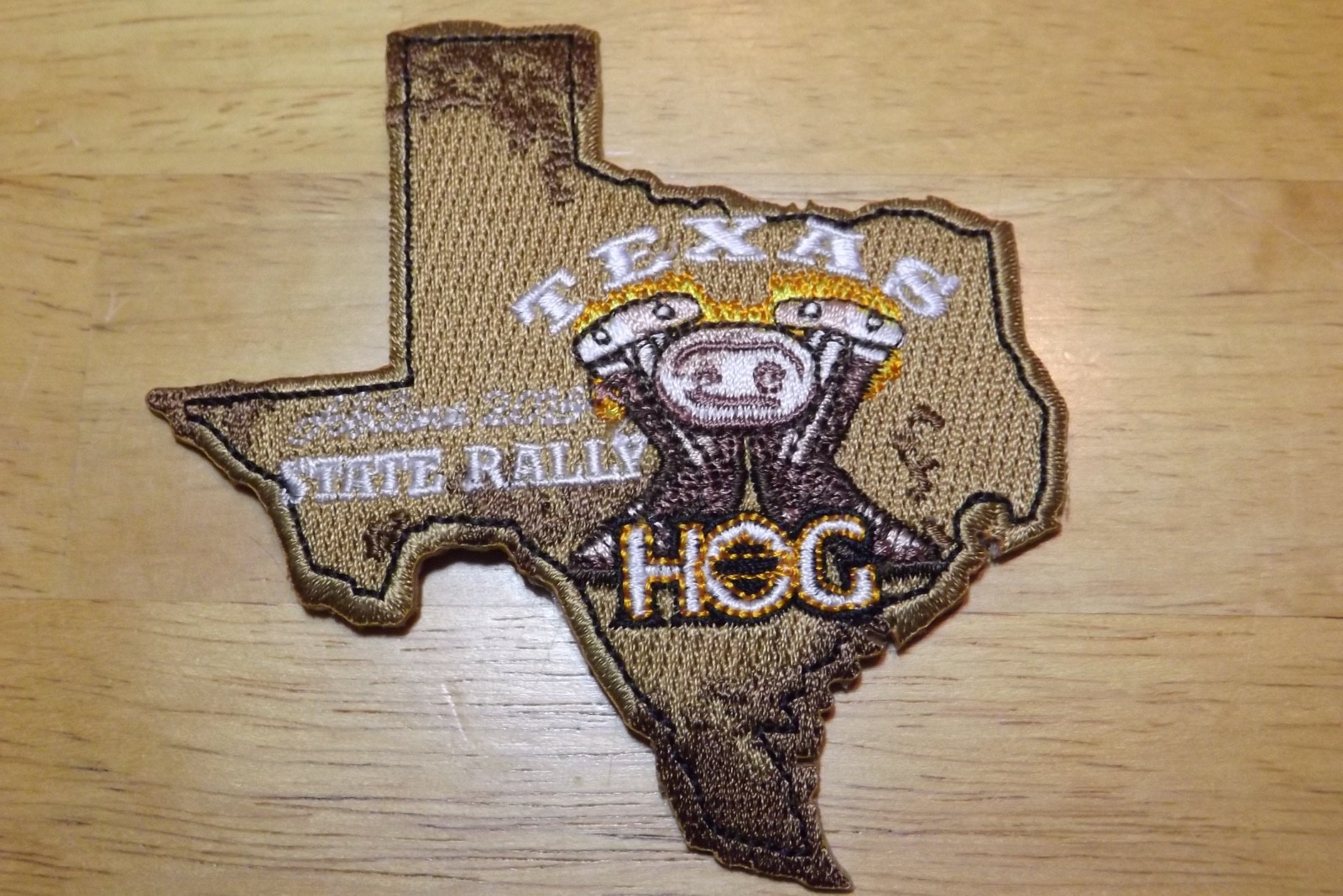 Texas HOG 2014State Rally Harley Owners Group Motorcycle Vest Patch State Shaped
