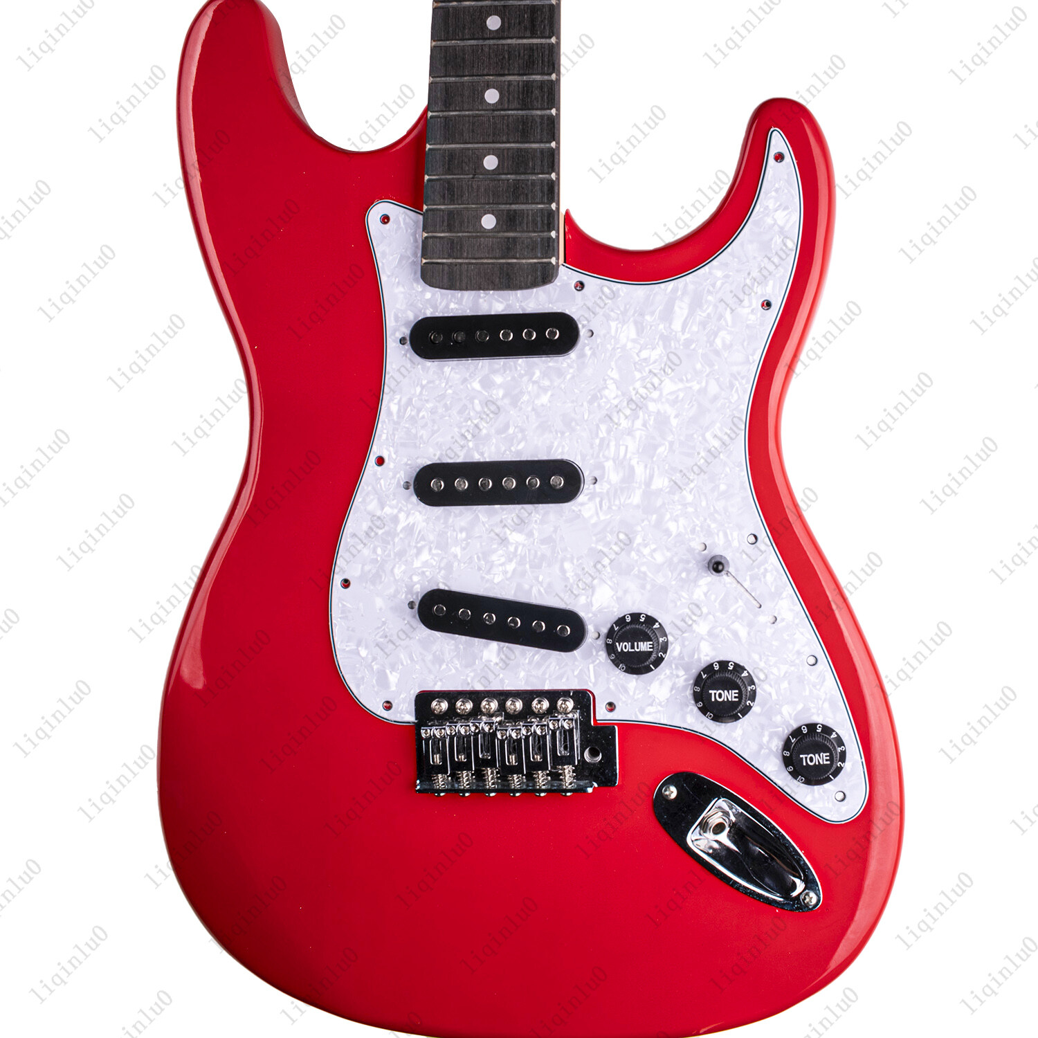Prewired-Loaded SSS Pickguard Ceramic Pickups For Strat White Pearl&Black