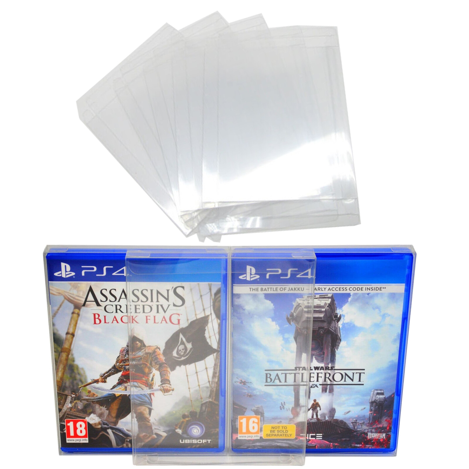 25x SONY PS3 PS4 CIB GAMES PLASTIC PROTECTIVE BOX PROTECTOR DISPLAY SLEEVE CASE