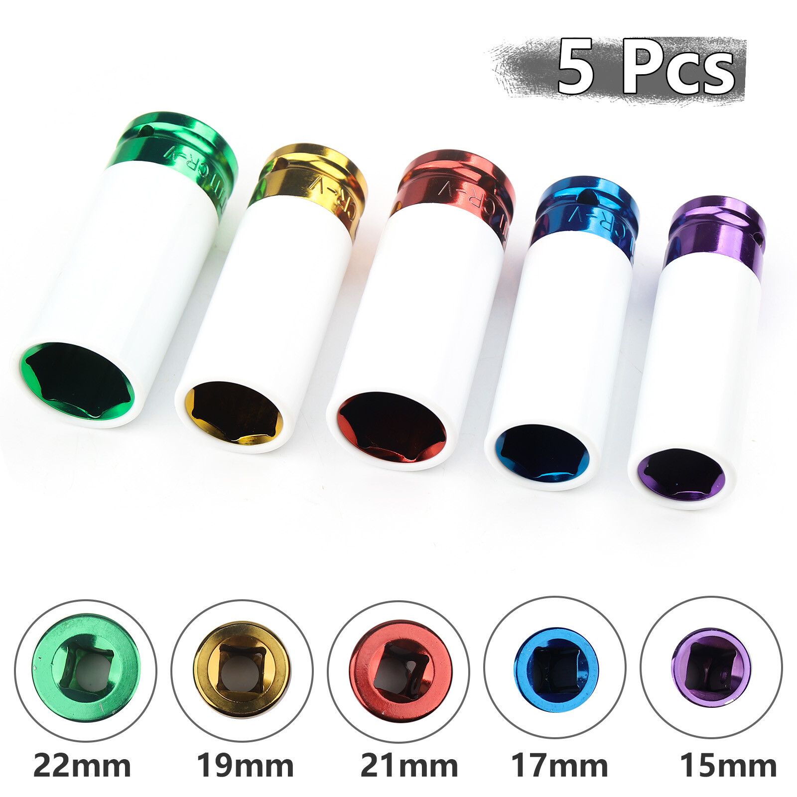Lug Nut Socket Impact Socket Set Thin Wall Socket Wheel Protector Set 1/2" 5Pcs