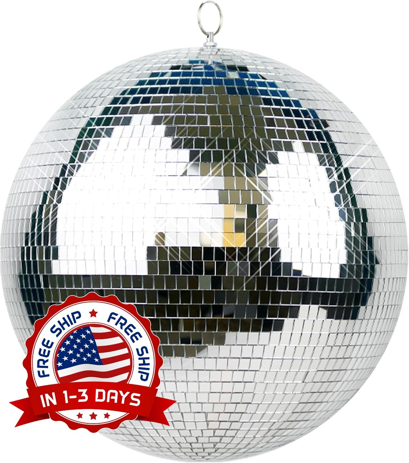Bola De Espejo Con Luz De Discoteca De 12” Para Decoración Colgante De Fiesta US