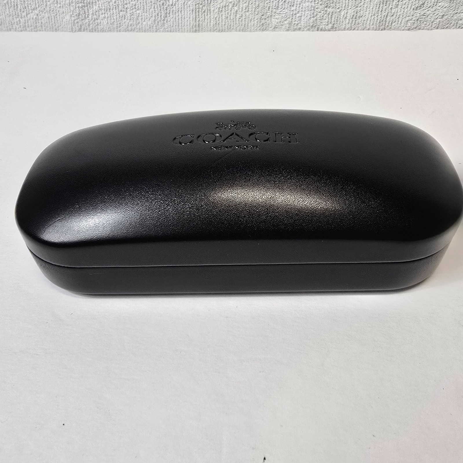 Coach Eyeglass Hard Clamshell Case Black EXC Microfiber Lined Genuine
