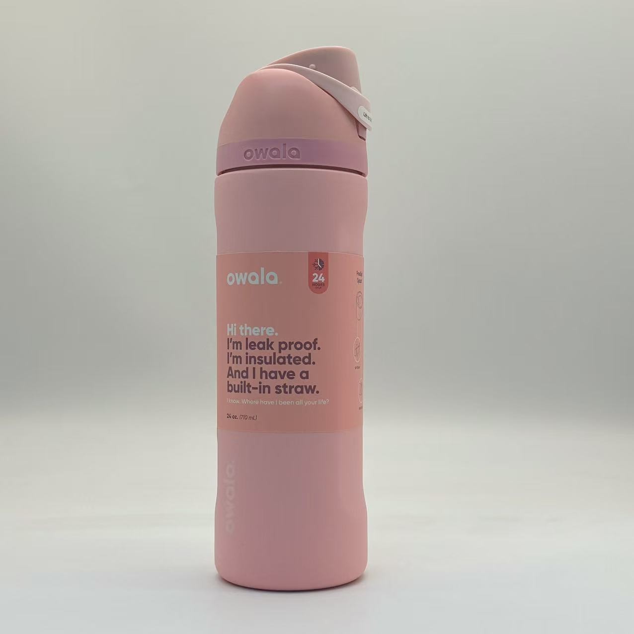Owala 24 oz Rose Quartz FreeSip Water Bottle Sport Mug Top Quality US Shipping