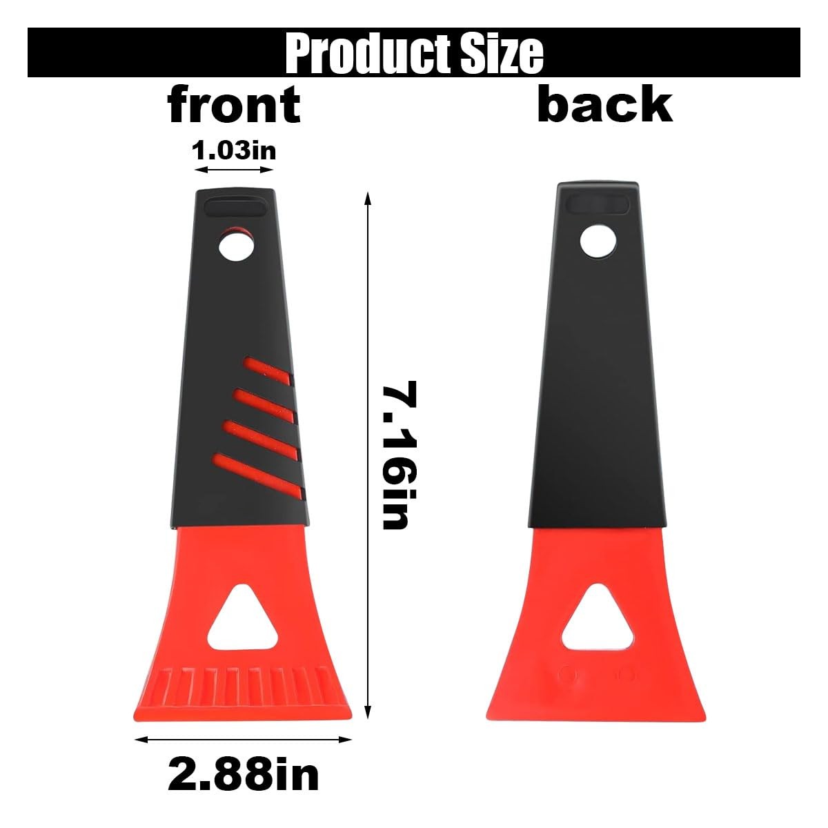 12 Pieces Ice Scraper Set | Non-Scratch Plastic | Ergonomic Handle | Winter Tool