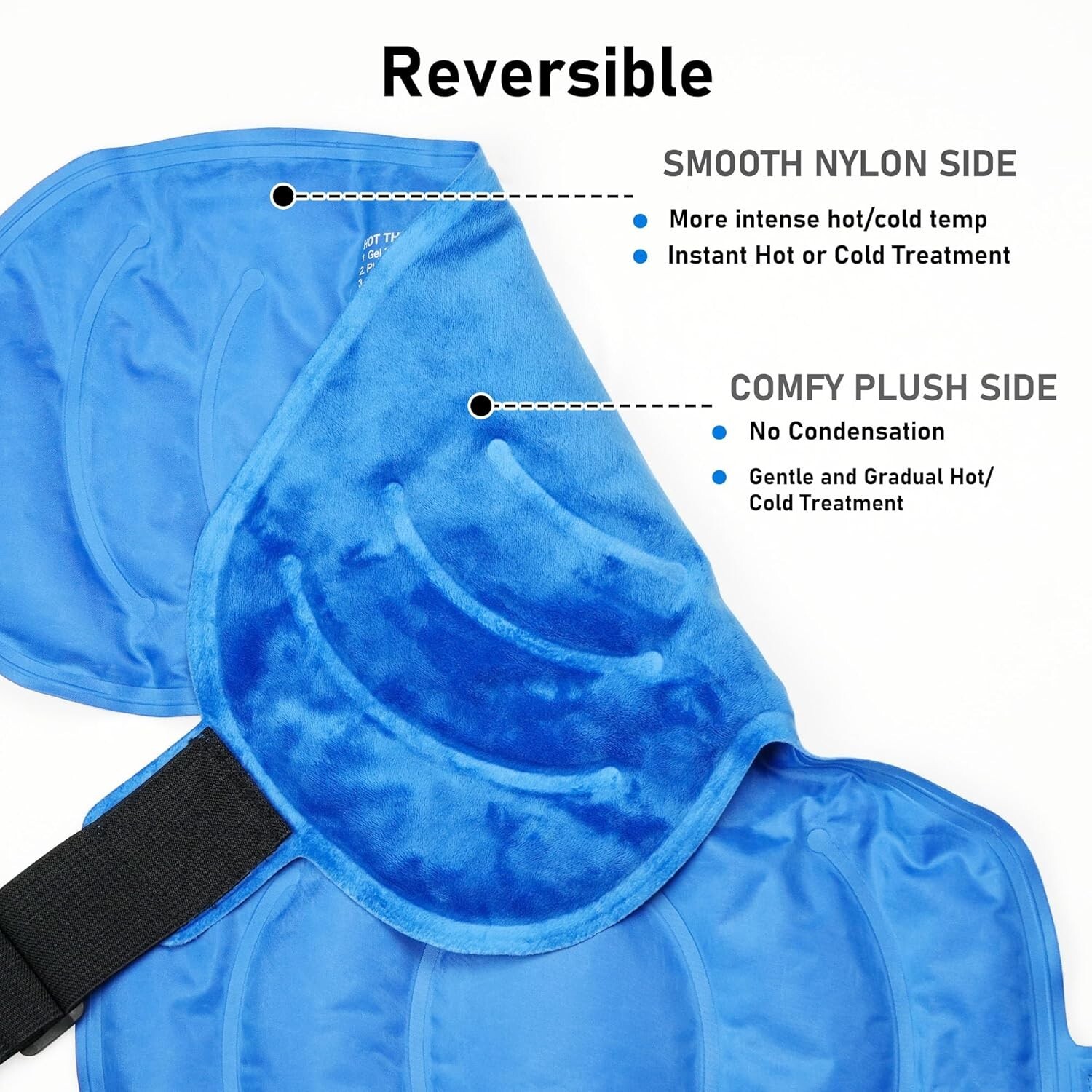 Shoulder Ice Pack Wrap, Larger Rotator Cuff Cold Therapy Support Brace for Shoul