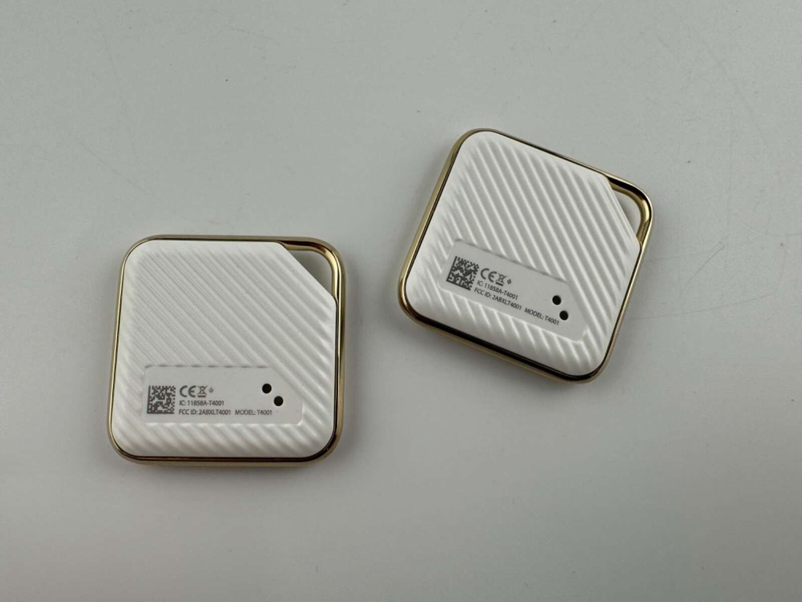 [2-PACK] TILE STYLE PRO SERIES BLUETOOTH TRACKER FINDER - WHITE/GOLD [EC-11002]