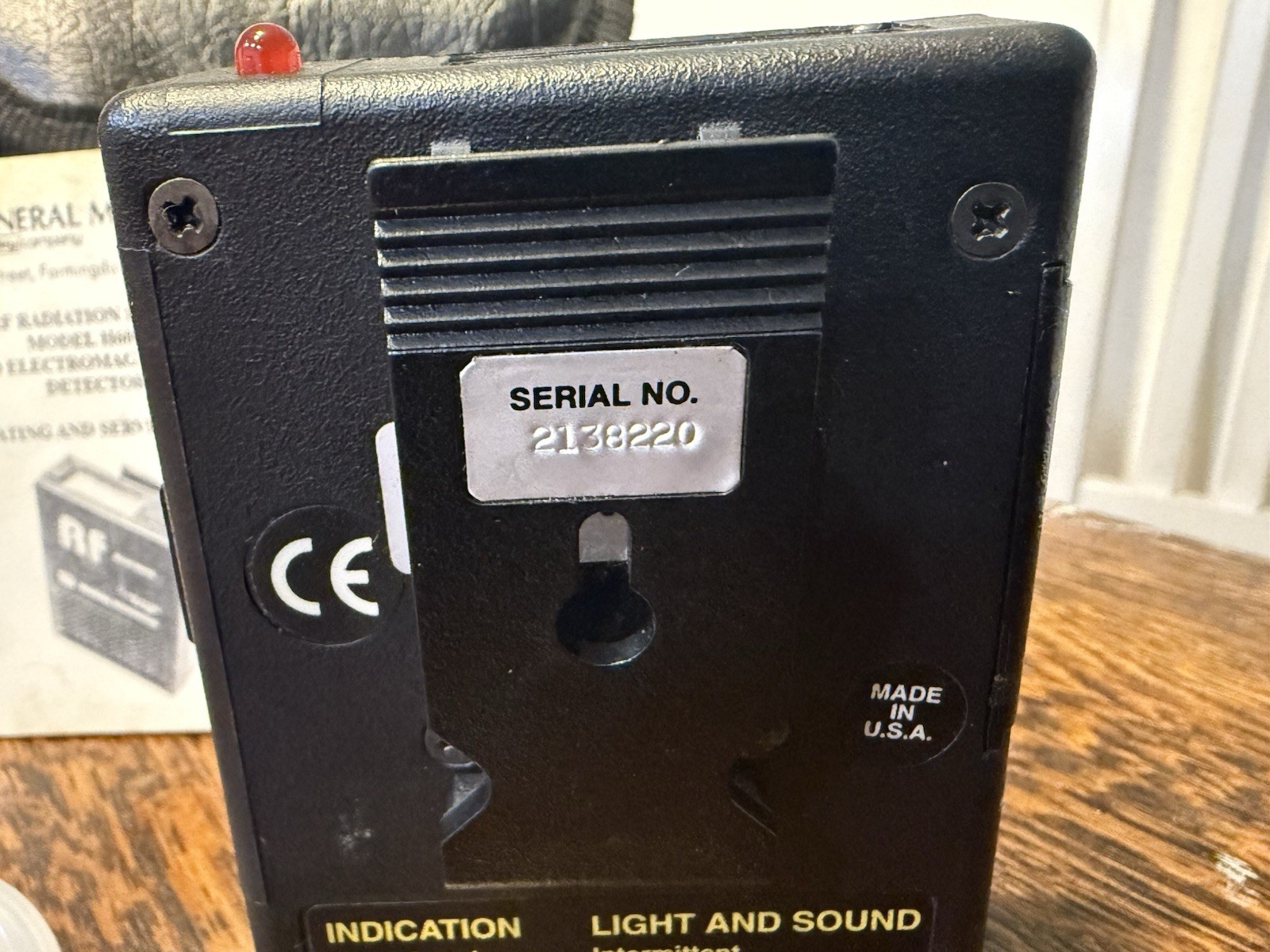 Radiation Badge General Microwave RF- Model H600A
