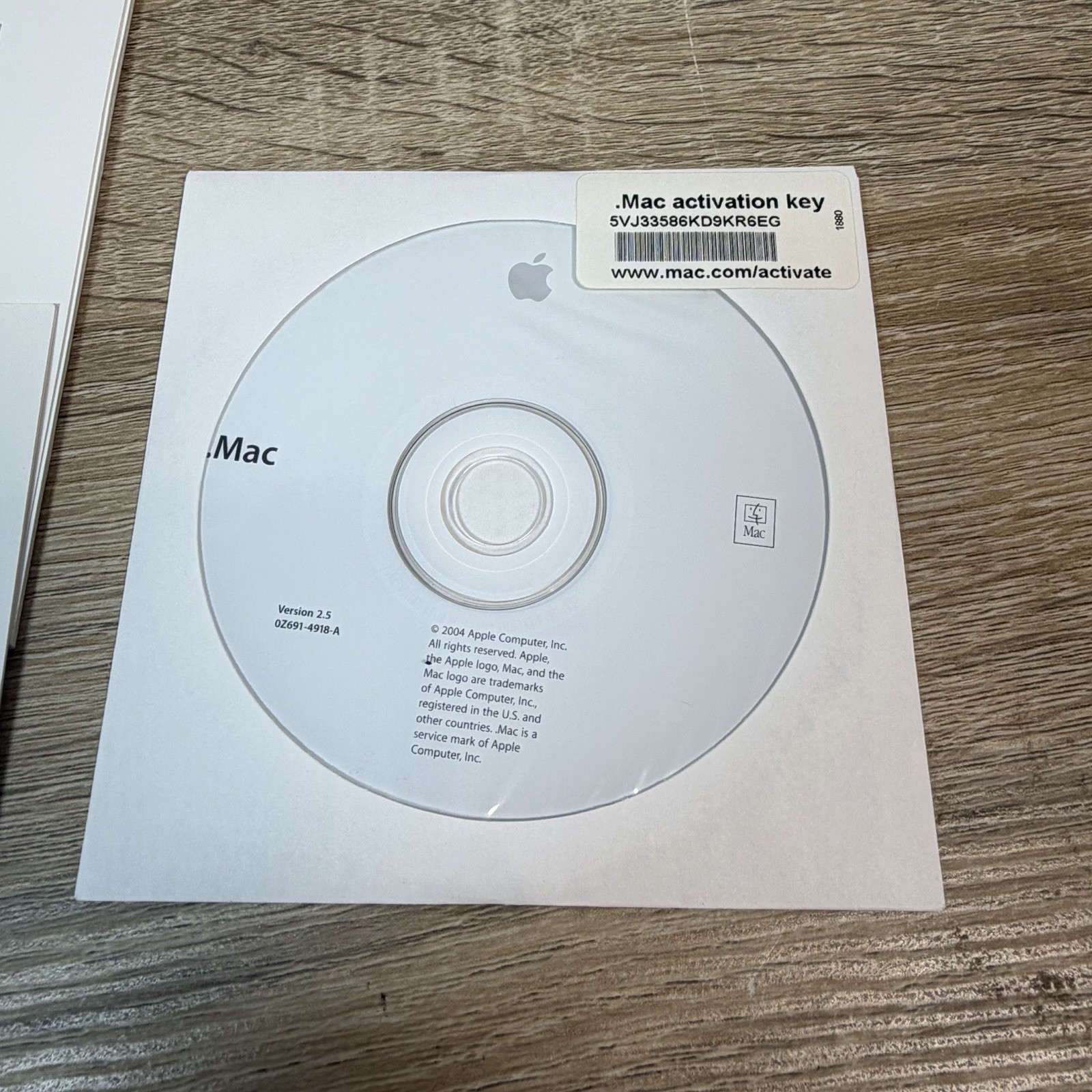 2004 Macintosh Mac .Mac Software Installation CD Version 2.5