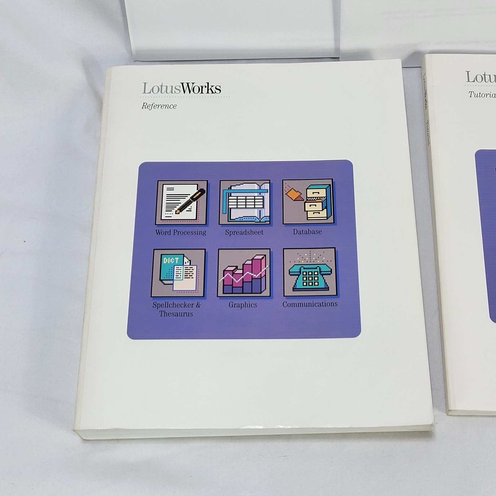 VTG 1990 Lotus Works Tutorial Reference Financial Worksheet User Guide Books