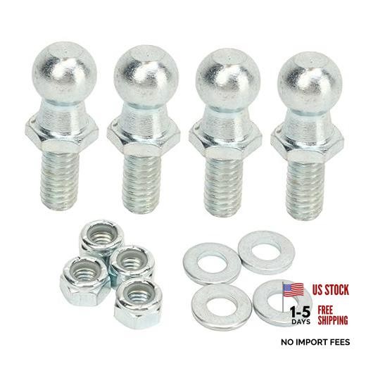 13mm Ball Studs Gas Strut Mounting Hardware Kit 5/16-18 Thread | Zinc-Plated