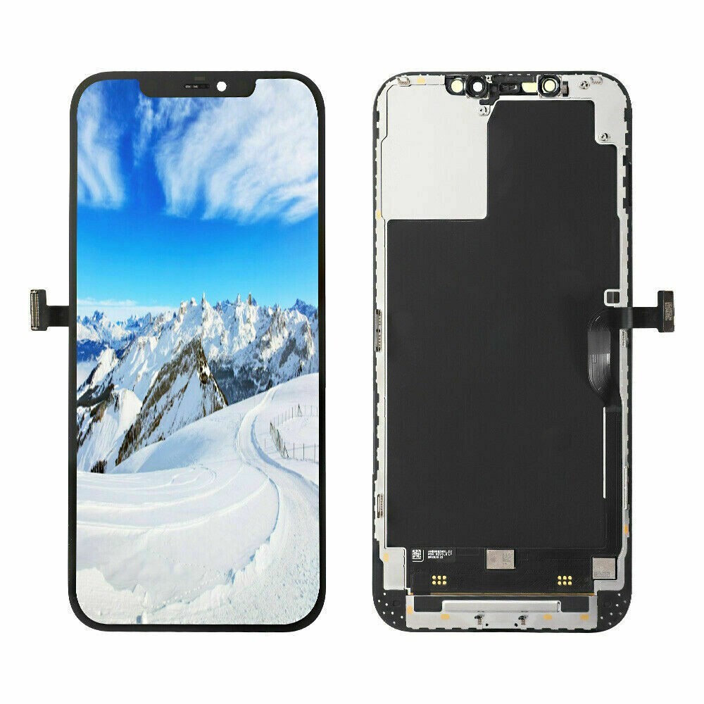 For iPhone 12 Pro Max Soft OLED Display Touch Screen Digitizer Replacement Frame