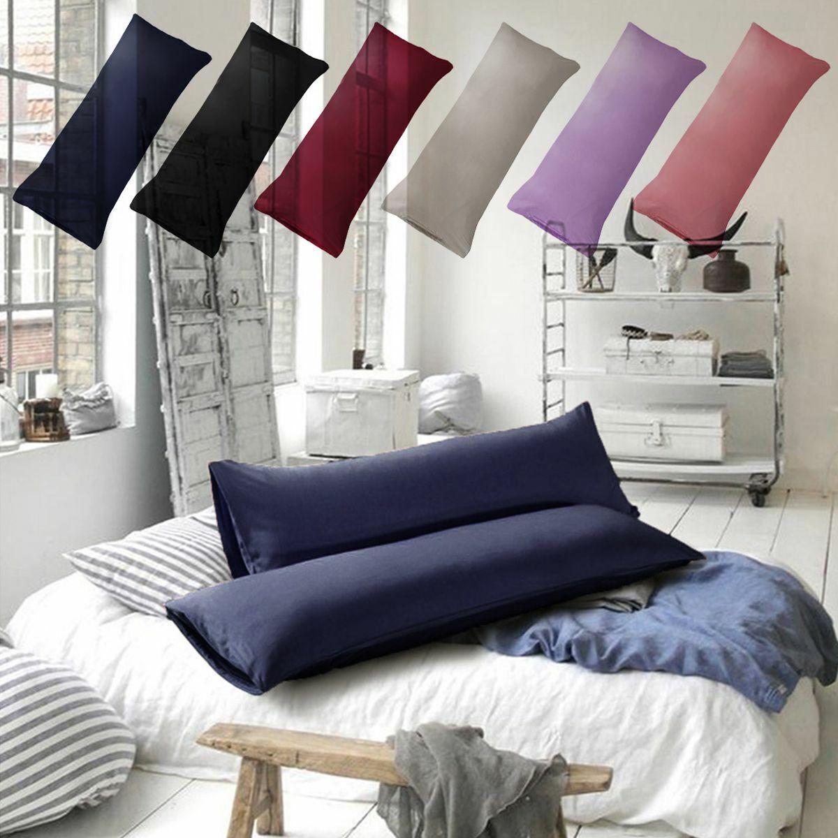 King Size Long Body Pillow Case Cover Soft Microfiber Long Pillowcases 2025