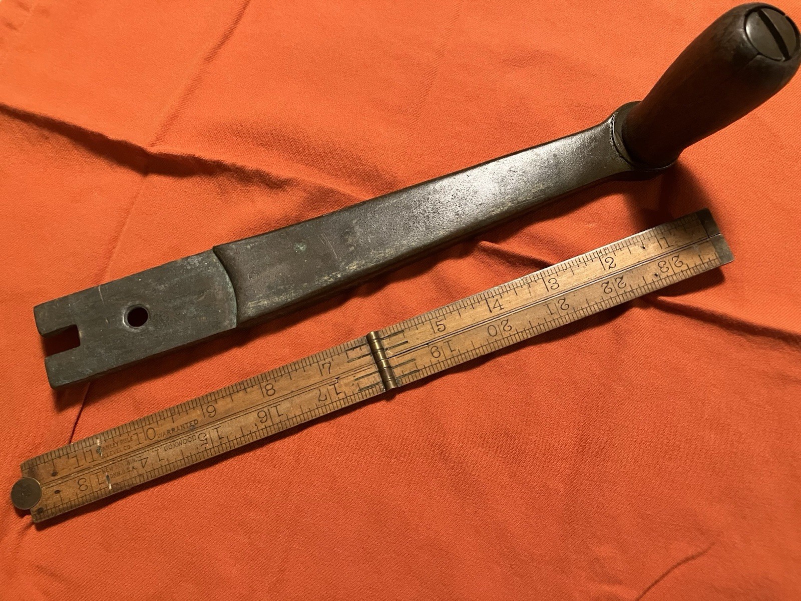 Merriman bronze winch handle MB2, used, good condition, missing locking pin, $20