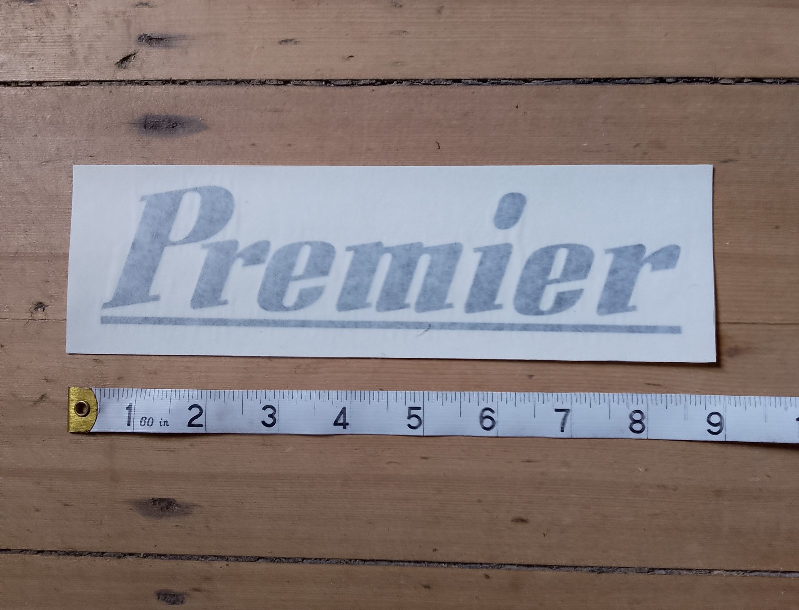 Premier bass drum decal logo