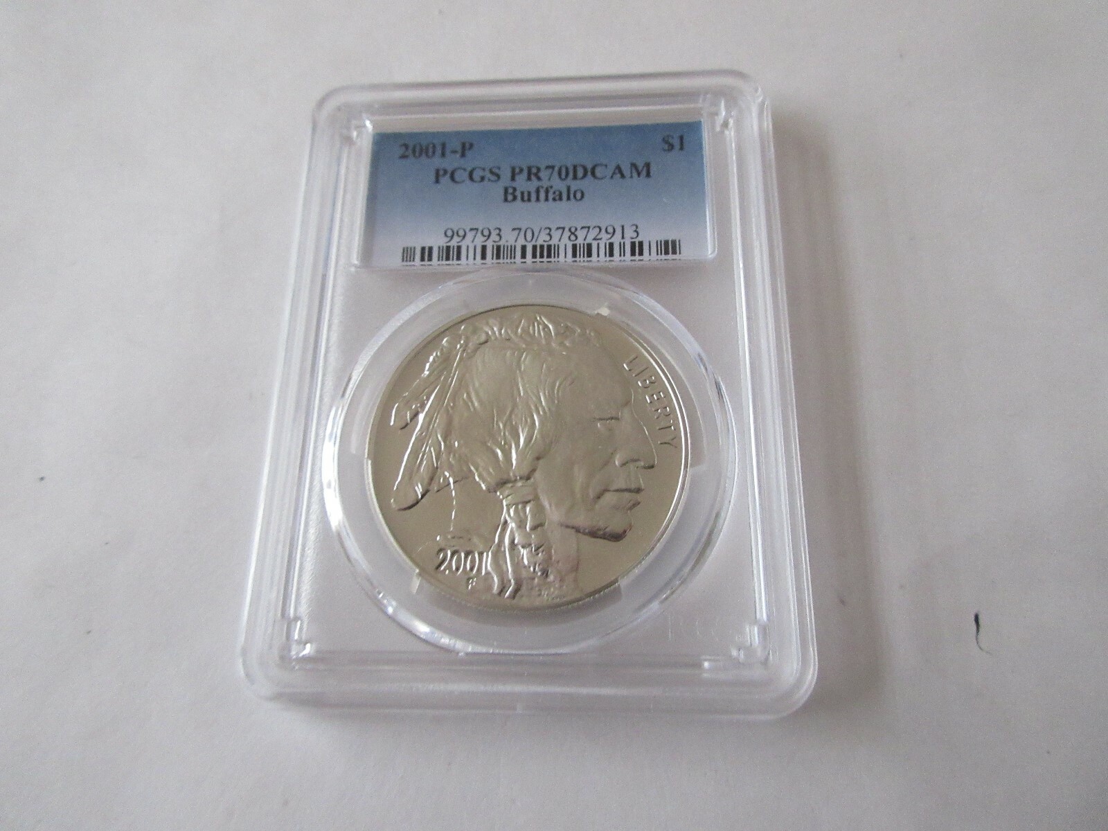 2001-P  PCGS   $1 Buffalo Silver   PR70DCAM