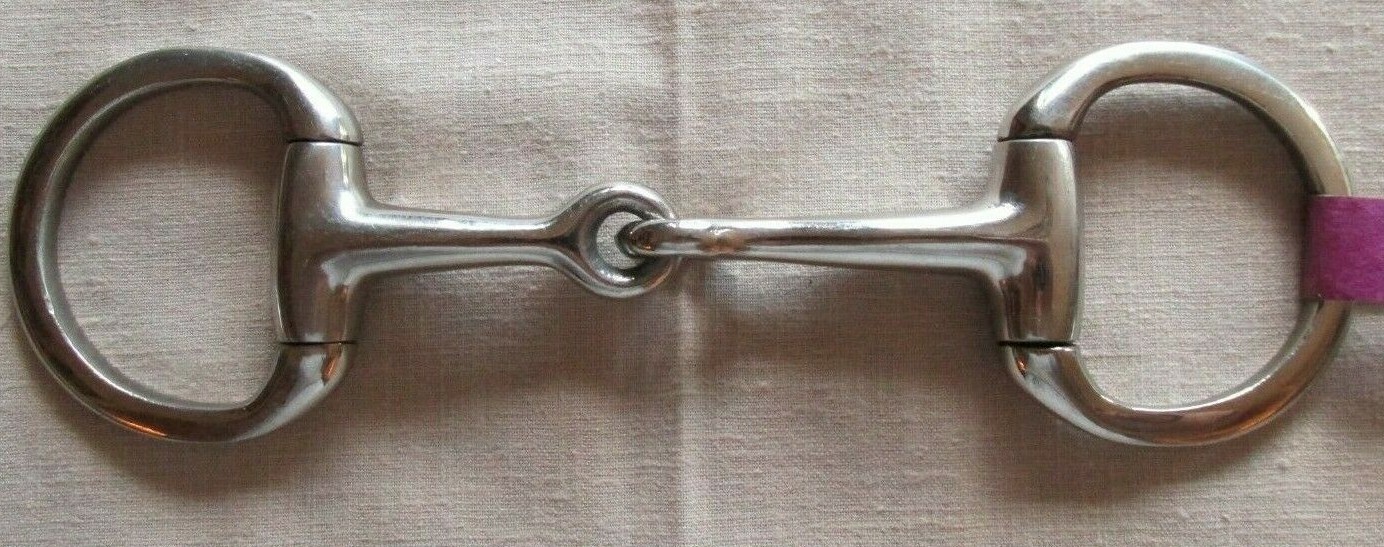 Eggbutt Snaffle Bit 4 1/2" Stainless mouth Pony size