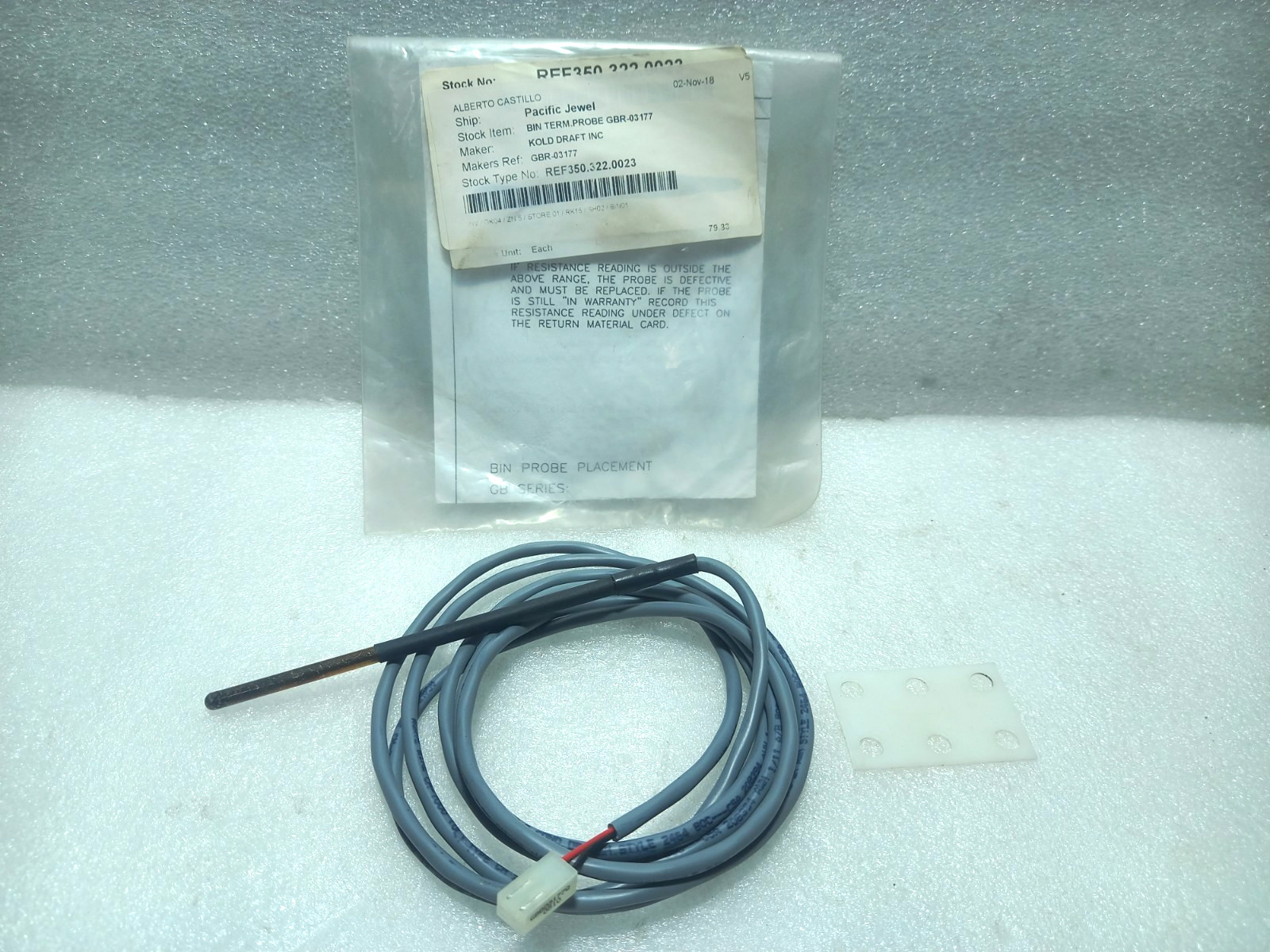 Kold Draft GBR-03177 Bin Thermistor Probe Kit GBR03177