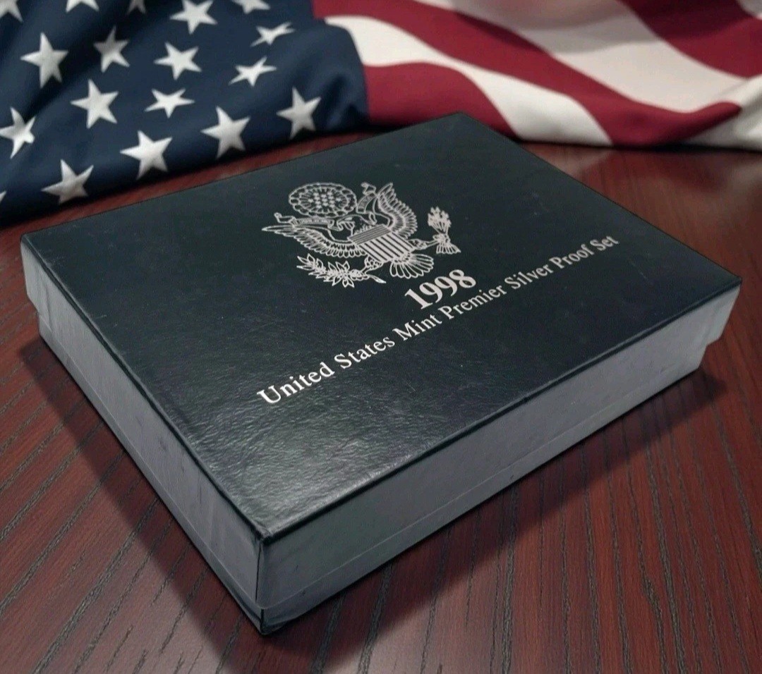 1998-S SILVER Proof Set with original U.S. Mint box and COA