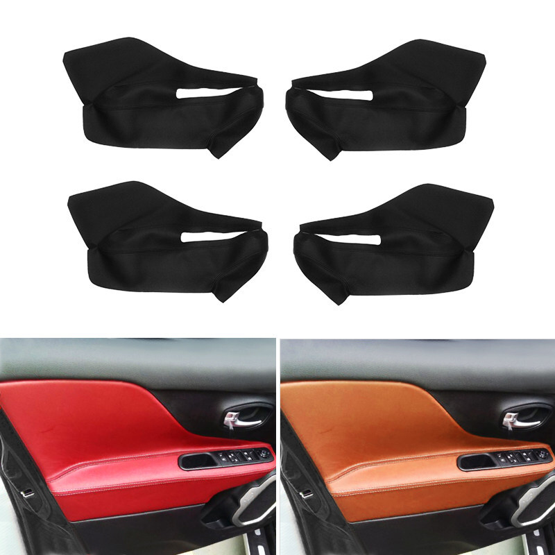 New Interior Door Armrest Panel Leather Cover For Jeep Renegade 2015 2016 2017