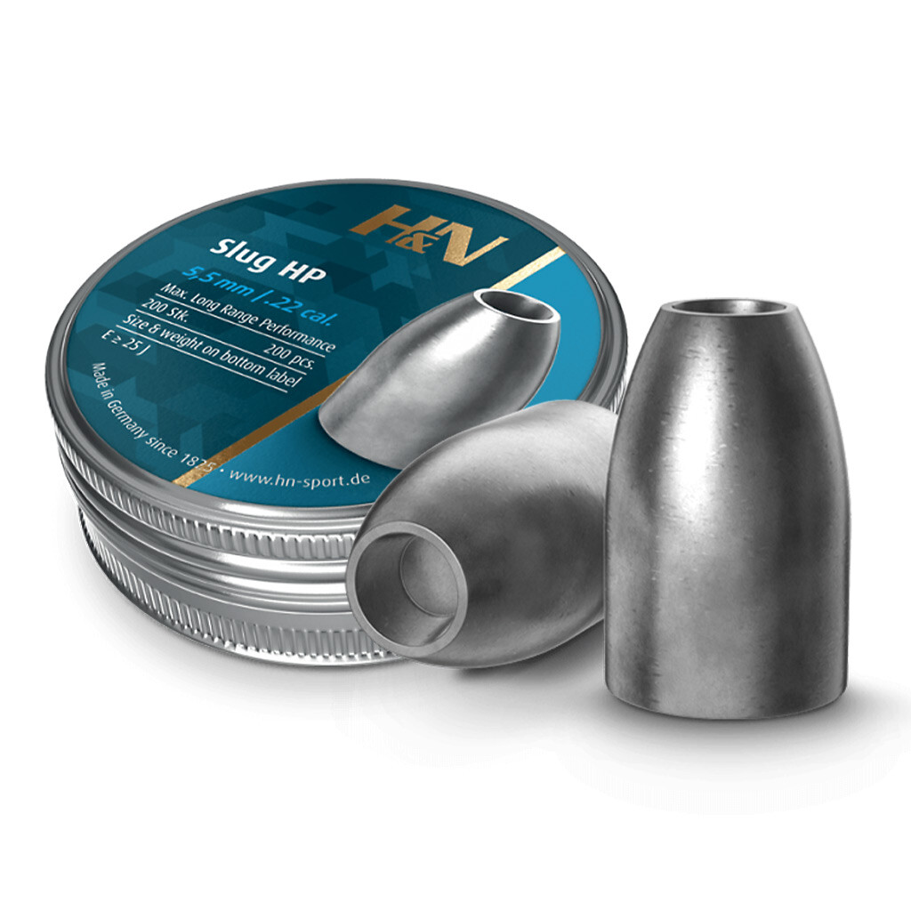 Haendler and Natermann H&N Slug HP .22 Cal 5.53 mm Head 27 gr Air Guns Pellets