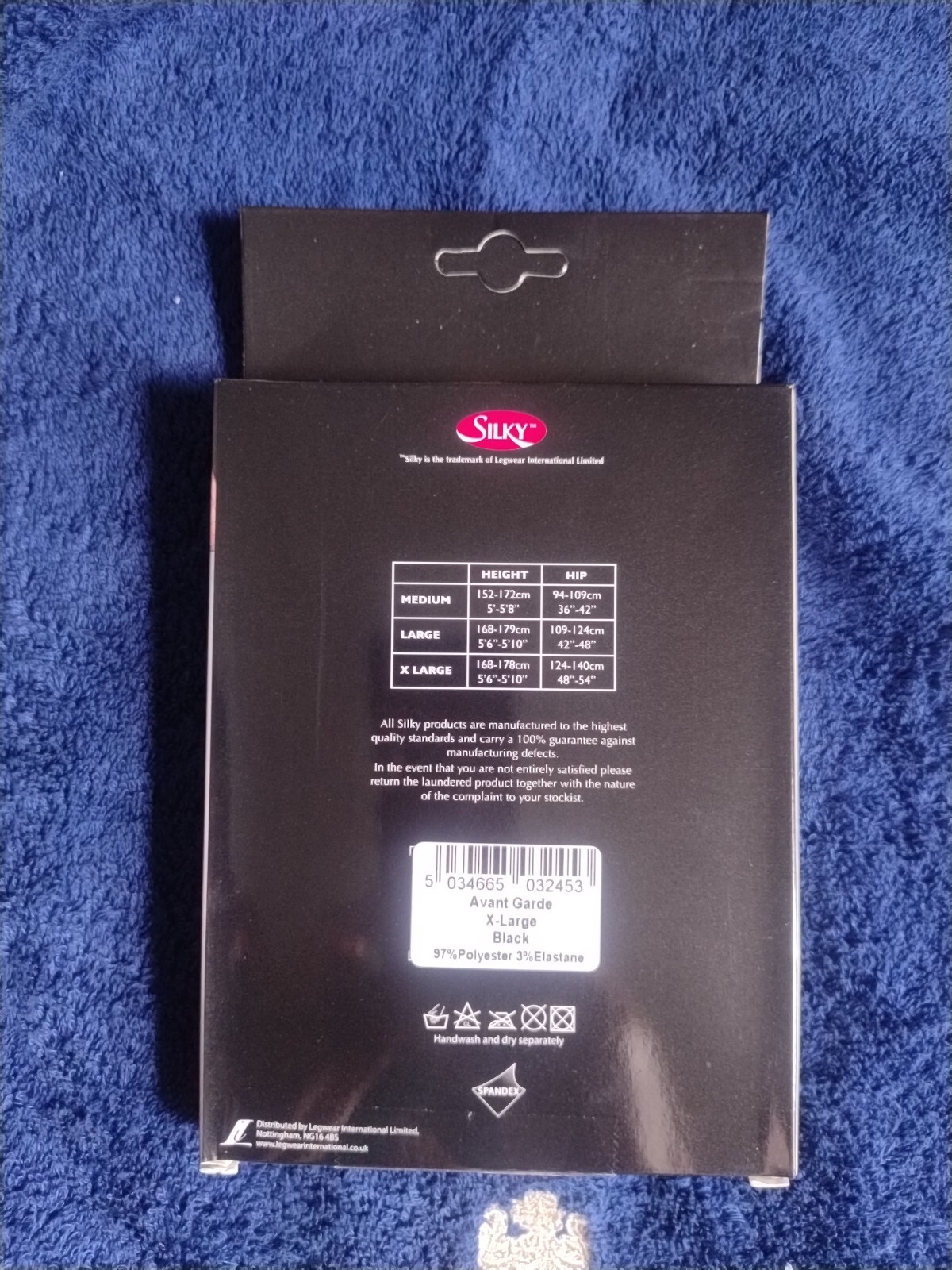 Scarlet by Silky Avant Garde Tights, Size XL in Black