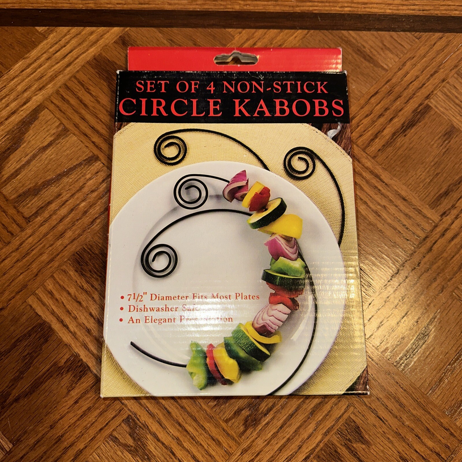 Charcoal Companion Circle Kabobs Set of 4 Stainless Steel Circular Skewers BBQ