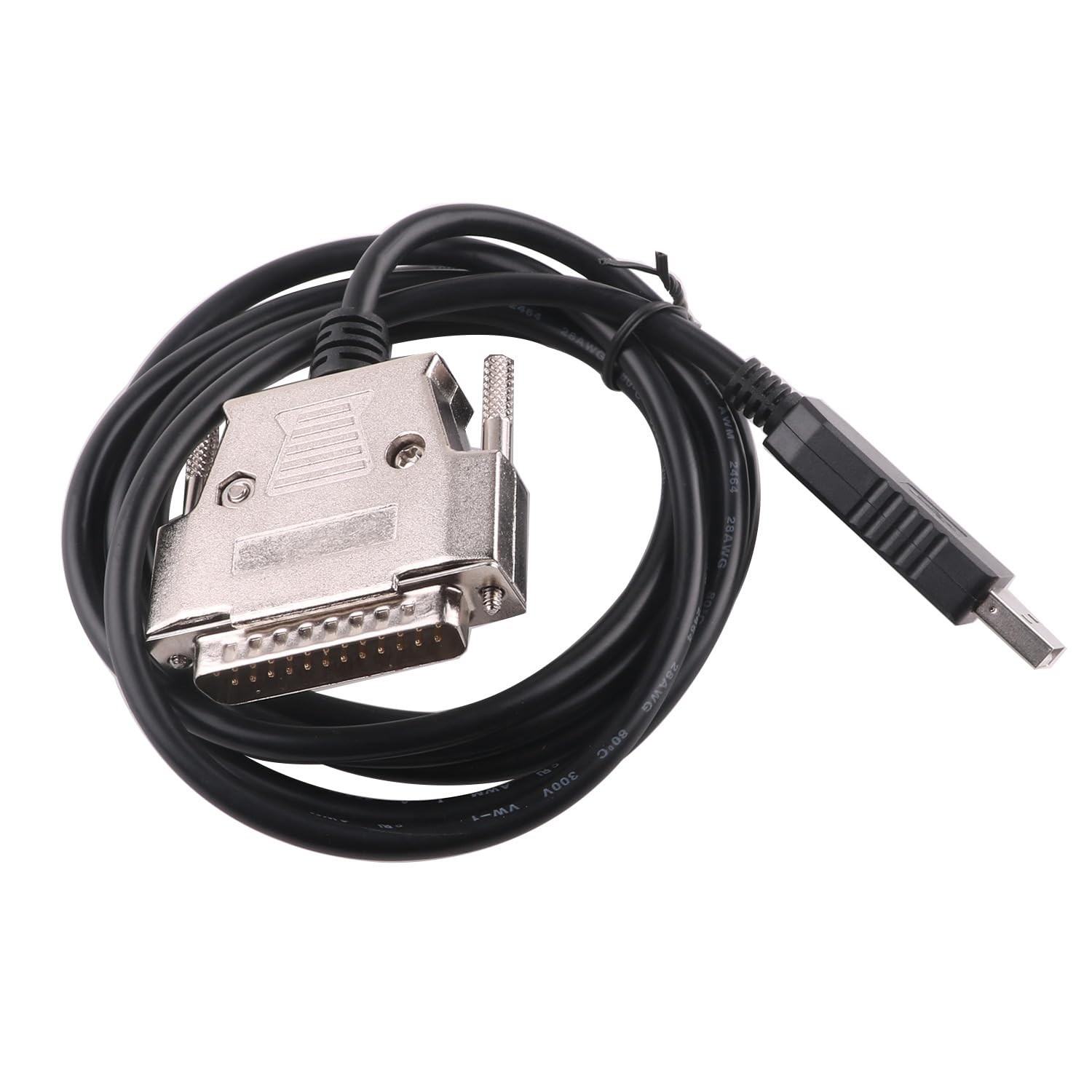 USB to DB25 RS232 Serial Adapter Converter Cable Null Modem FTDI Driver...