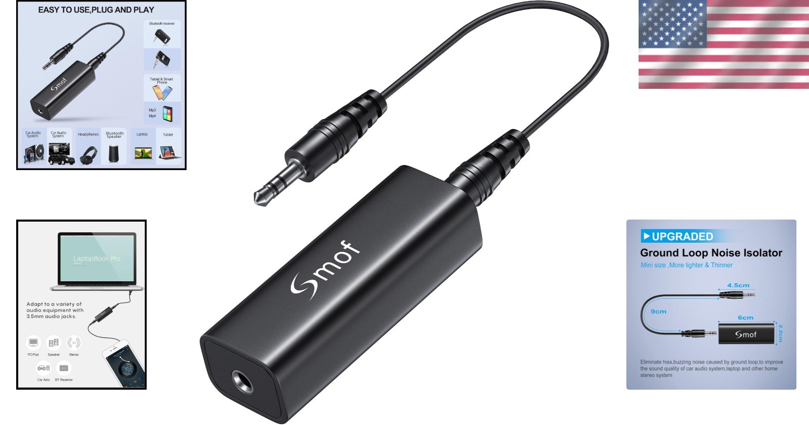Portable 3.5mm Ground Loop Isolator – Simplify Your Audio Experience Anywhere
