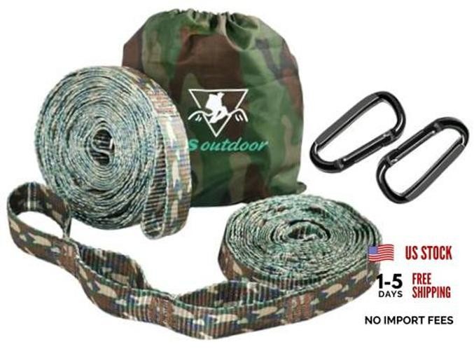 XL Hammock Straps - 12ft Camo Tree Straps, 12+1 Adjustable Loops, 2 Camo,12+1