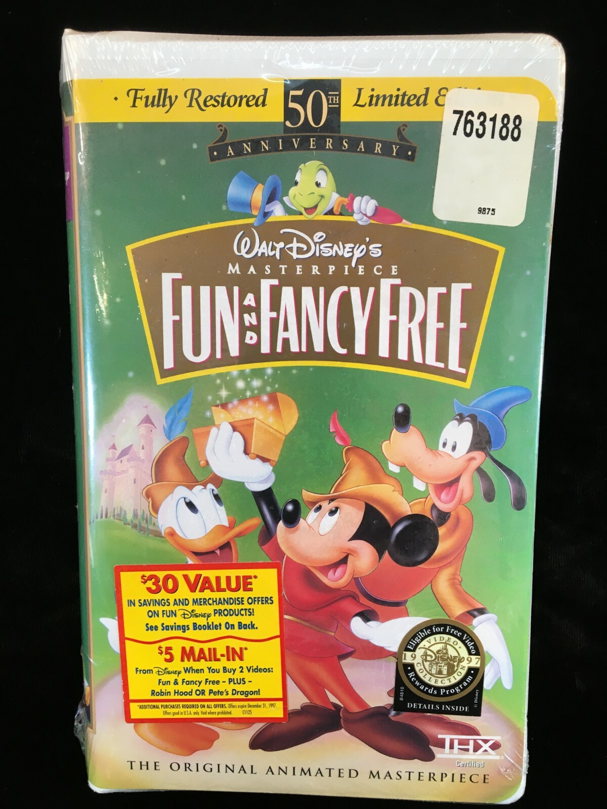Disney's VHS Factory Sealed FUN AND FANCY FREE