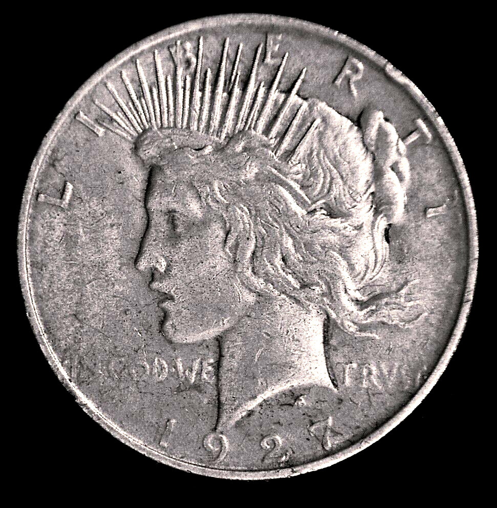 1927-D Peace Dollar, EF #2412