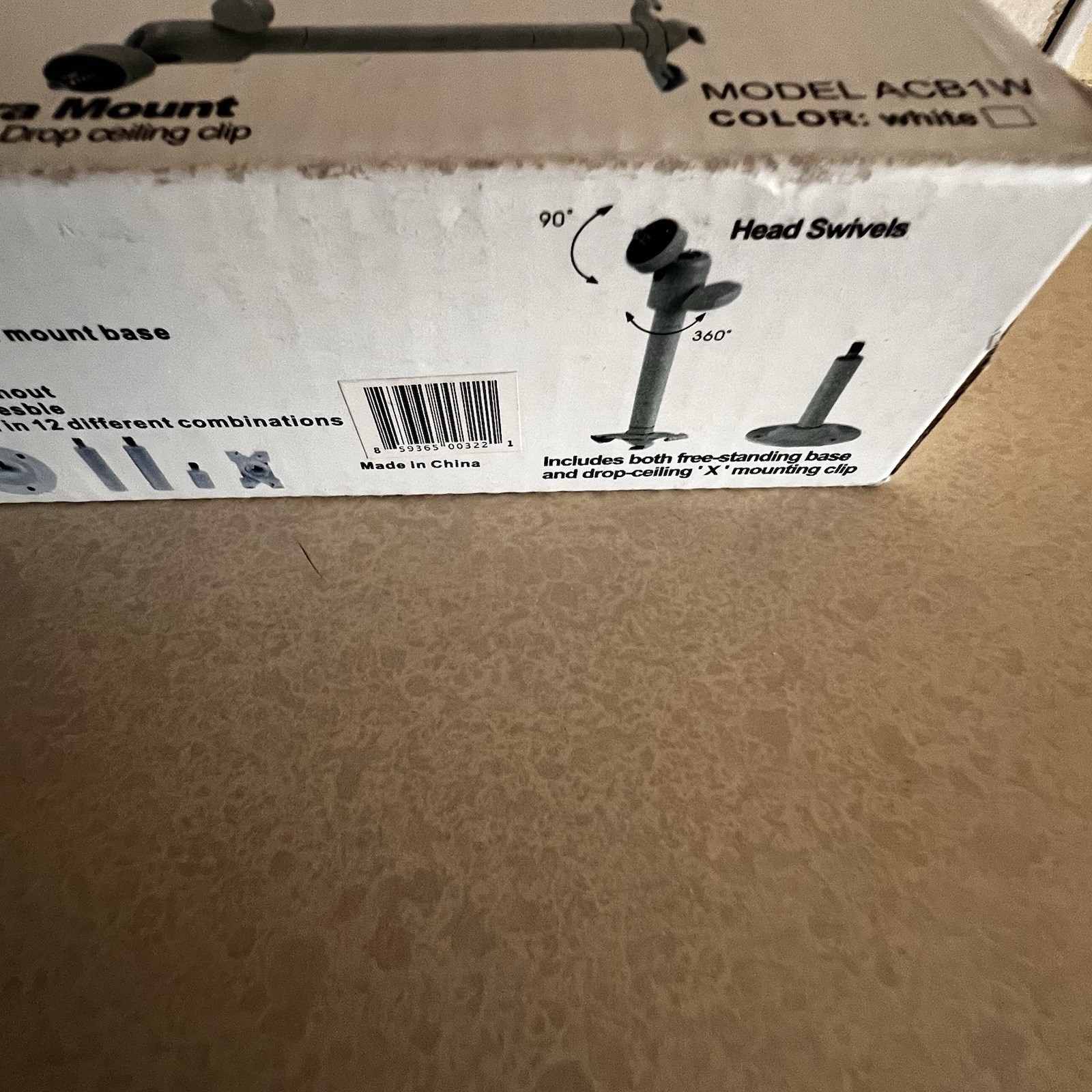 Agasio Universal Security Camera Mount Bracket ACB1W Adjustable White