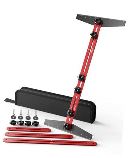Stair Tread Template Tool, Aluminum Stair Tread Tool, Large 1 Red and Black