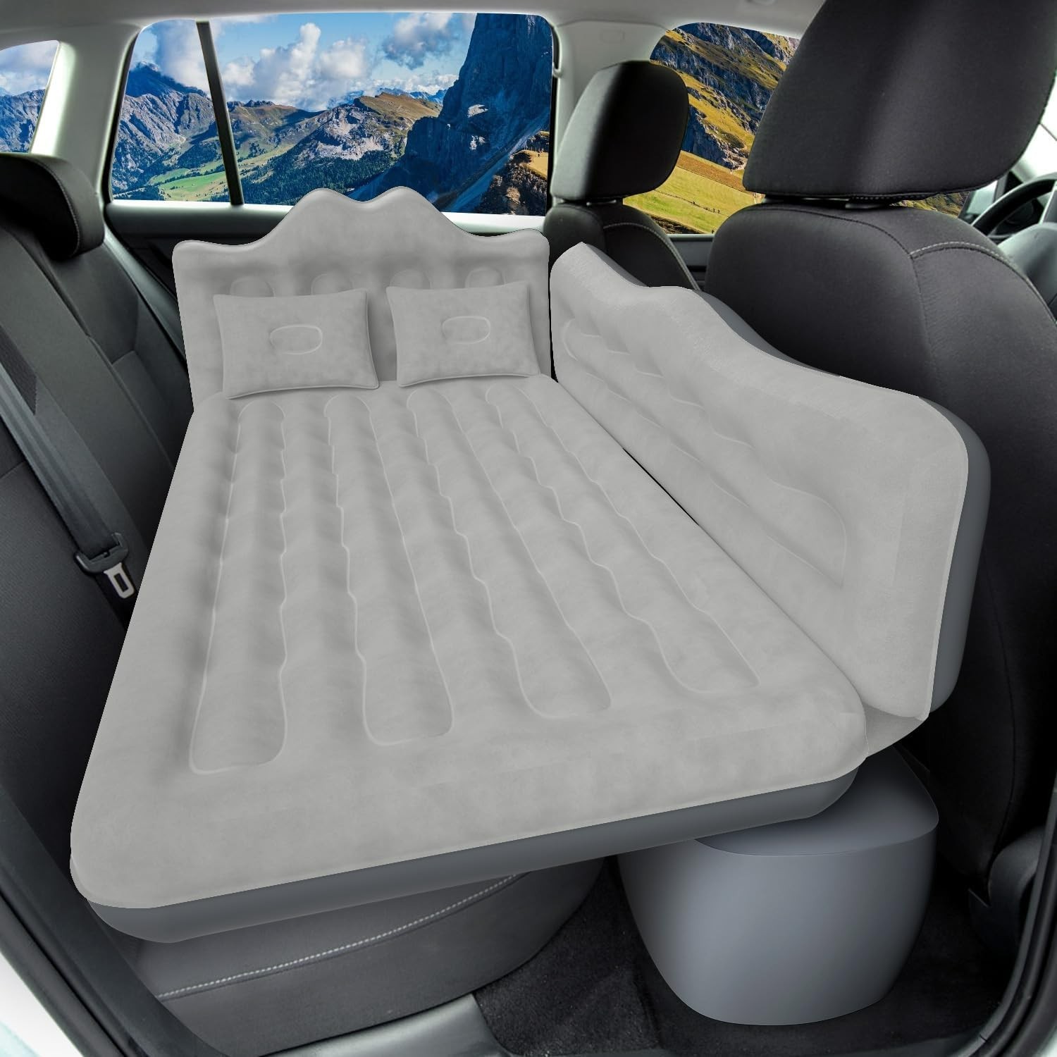 Dikasun Truck Air Mattress for Vehical Backseat, Inflatable SUV Rear Seat Airbed