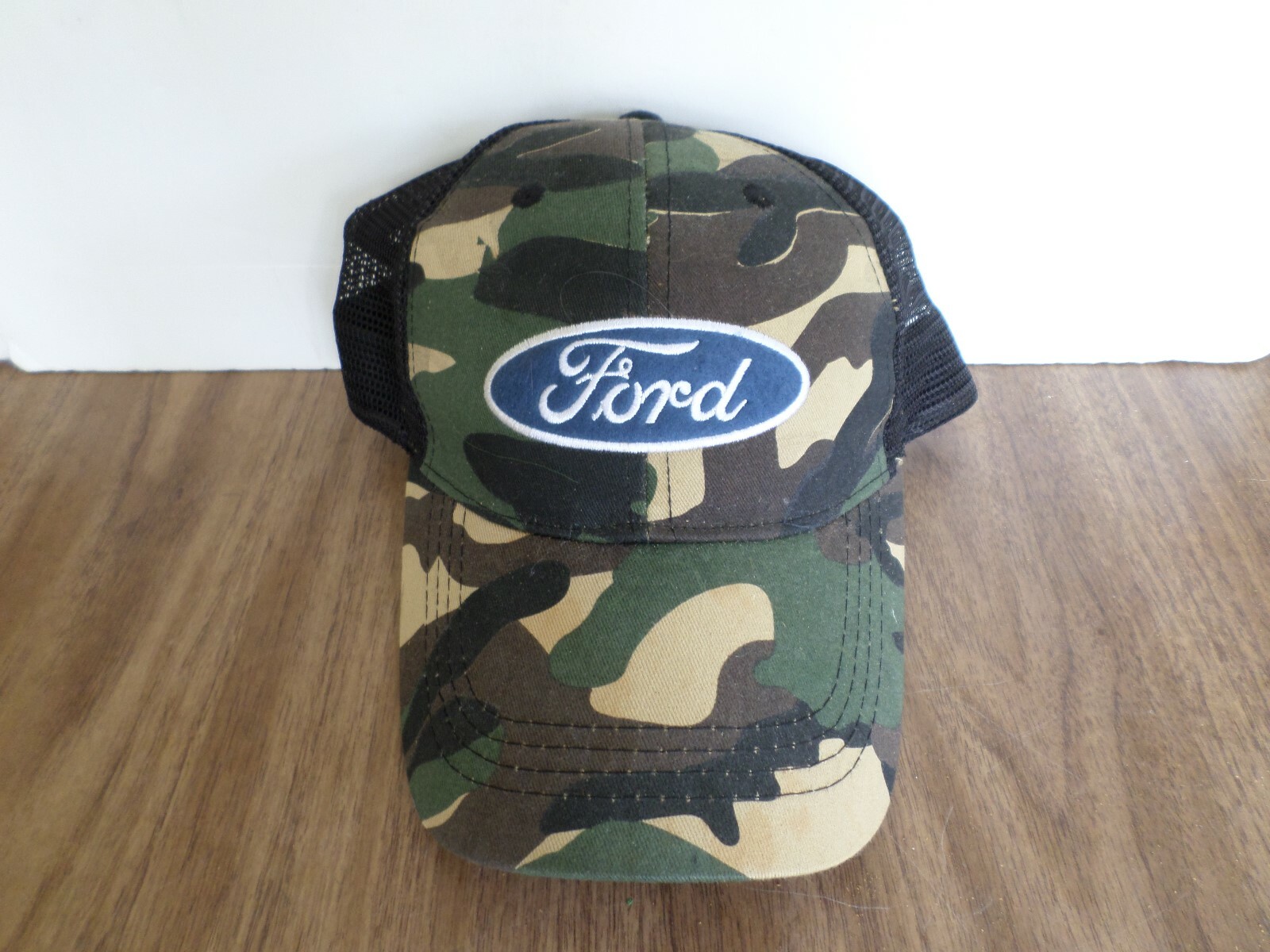 VINTAGE 2008 FORD LICENSED PRODUCT CAMOUFLAGE CAP HAT