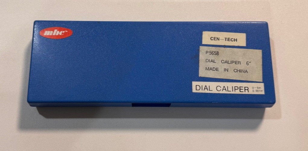 Cen-Tech 6" Dial Caliper P5658 Stainless Hardened Shock Proof 0.001" with Case