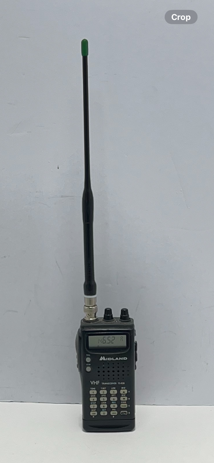 Midland 73-030 VHF Handheld Transceiver w/ BNC Antenna 2M Tuned Tested